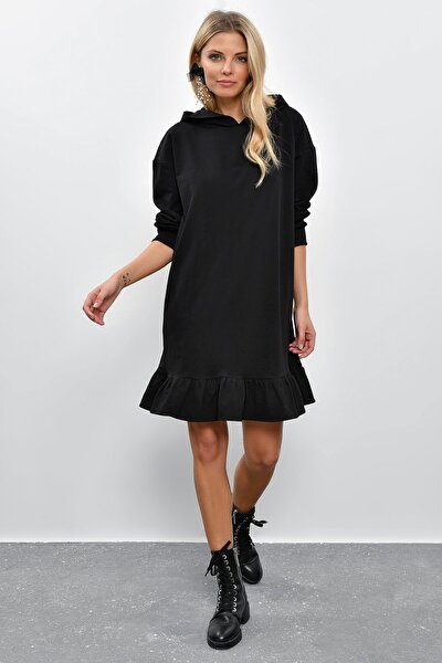Kleid - Schwarz - Strickkleid