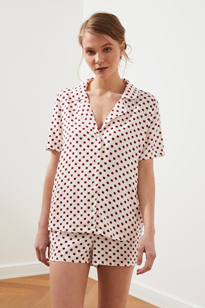Pyjama - Weiß - Gepunktet