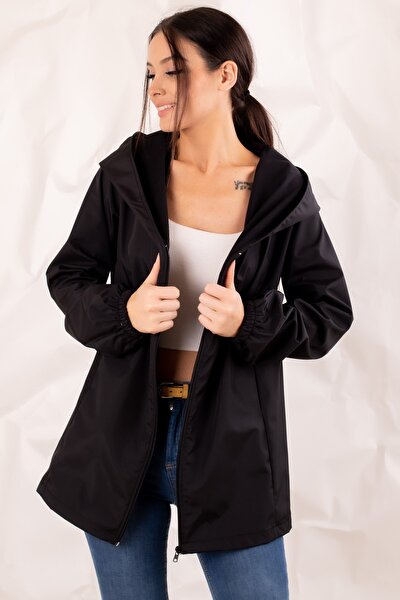 Regenjacke - Schwarz - Parka