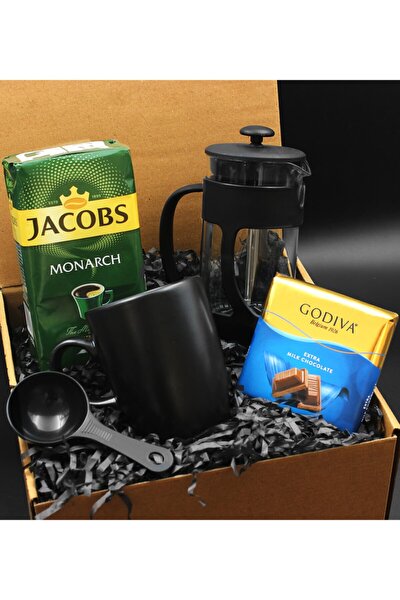 trendmiya siyah kupa french press taze filtre kahve hediye seti fiyati yorumlari trendyol