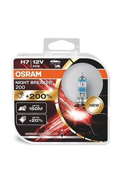 Osram H7 Night Breaker Laser %150 Fazla Parlaklık + 150 m Uzun