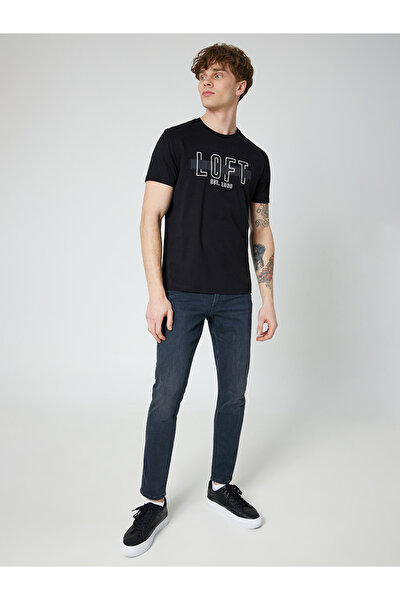 Loft terry brown low new arrivals rise slim fit straight leg