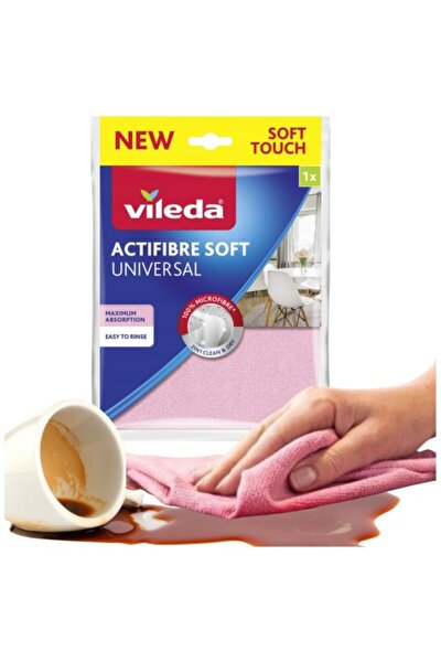 Vileda 2'li Actifibre Microfiber Cloth Strong Cleaning Kitchen General  Glass Very Solid