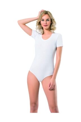 Namaldi Kadın 2 Li Body Yarım Kol Açık Yaka S-m-l-xl 1 Beyaz 1 Siyah %100 Pamuk