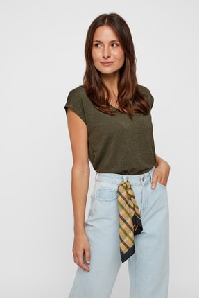 Pieces Kadın Forest Night Çizgili T-Shirt 17078572 PCBILLO 17078572