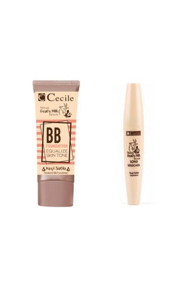 Cecile Keçi Sütlü Fondöten 03 + Cecıle Keçi Sütlü Long Mascara 2'li Set