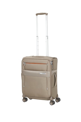 Samsonite Bej Unisex Duopack - 4 Tekerlekli Körüklü Tek Bölmeli Kabin Boy Valiz 55Cm 54021