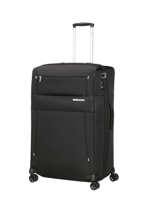 Samsonite Siyah Unisex Duopack - 4 Tekerlekli Körüklü İki Bölmeli Kabin Boy Valiz 78Cm 53911