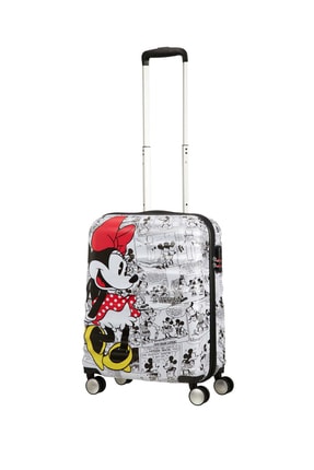 American Tourister Minnie Comics White Unisex Wavebreaker - 55 Cm Kabin Boy Dört Tekerlekli Valiz 11739