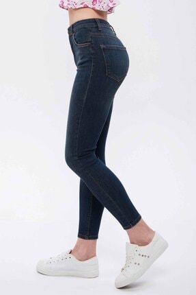 Madmext Mad Girls Skinny Fit Yüksek Bel Lacivert Kadın Jean MG239