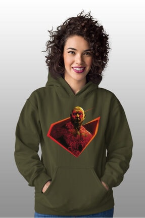 Angemiel Wear Yok Edici Drax Yeşil Kadın Kapüşonlu Sweatshirt Çanta Kombin
