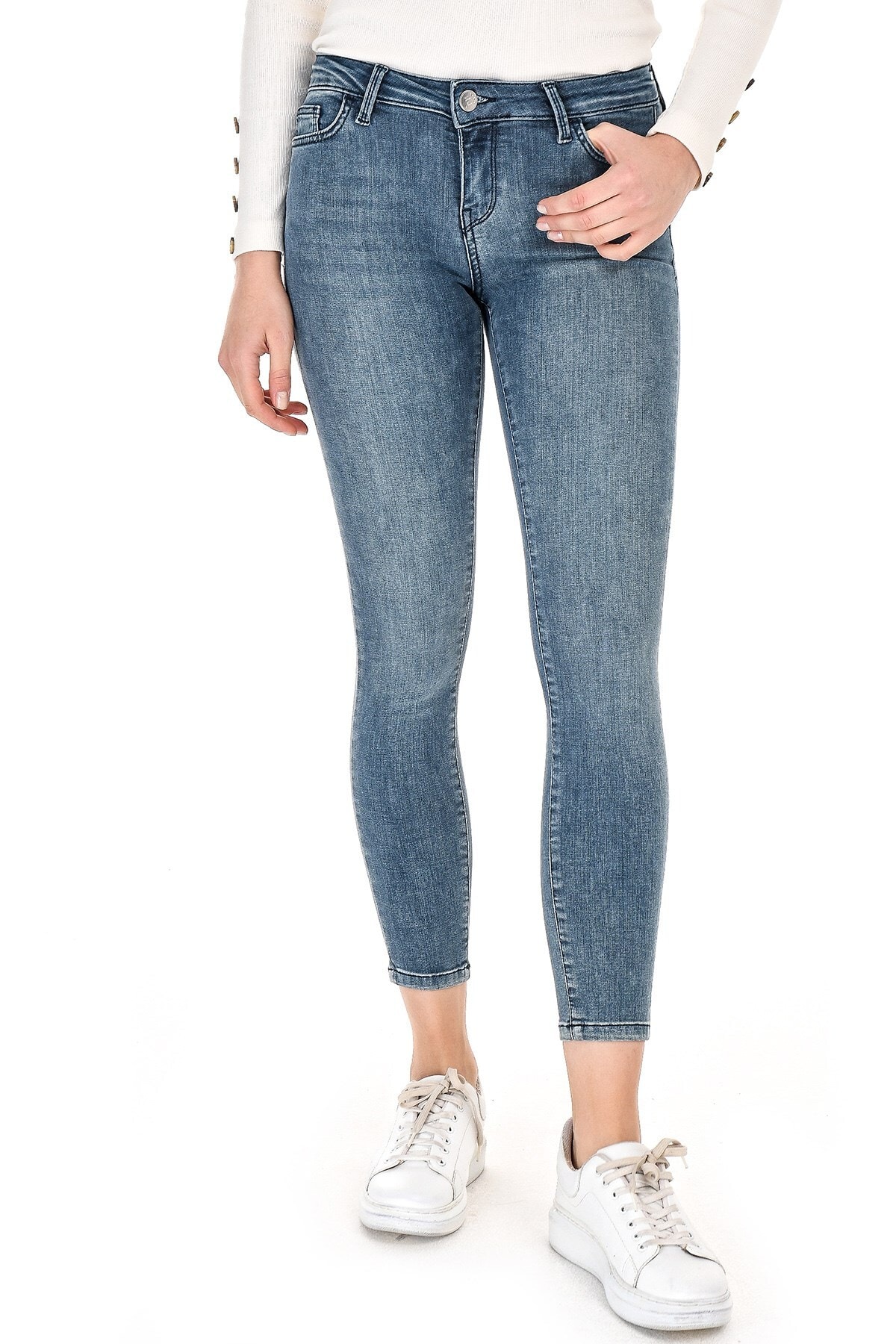 VENA Kadın Pasıfıc Blue Pamela Premıum Serıes Pasıfıc Blue Denim Pantolon 1Y2010693PB