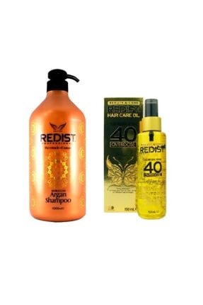 Redist Argan Saç Bakım Şampuan 1000 ml+40 Bitkili Saç Bakım Yağı 150 ml Seti