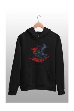 Angemiel Wear Savaşçı Kadın Siyah Kadın Kapüşonlu Sweatshirt Çanta Kombin