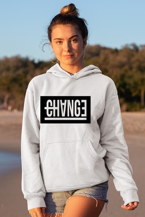 Angemiel Kadın Wear Ters Change Kapüşonlu Sweatshirt Çanta Kombin