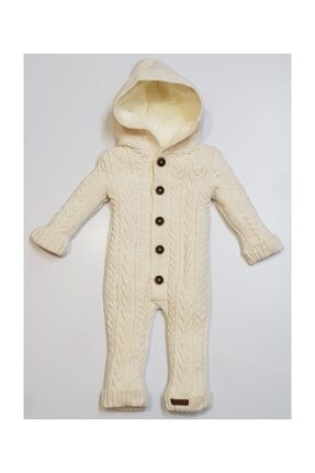 Eda Baby Kız - Erkek Unisex Bebek Mont Işlevli Pamuk Triko Tulum