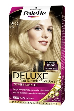Schwarzkopf Palette Deluxe 9-0 Sarı - Yağ Bakımlı Kalıcı Saç Boyası