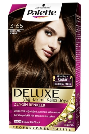 Schwarzkopf Palette Deluxe 3-65 Çikolata Kahve - Yağ Bakımlı Kalıcı Saç Boyası