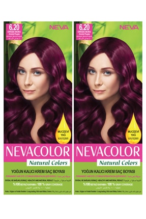 Neva Color 2’li Natural Colors 6.20 Orkide Moru - Kalıcı Krem Saç Boyası Seti 8681655541773