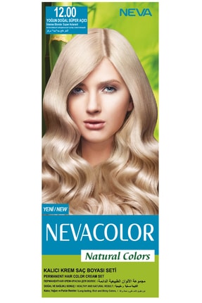 Neva Color Natural Colors 12.00 Yoğun Doğal Süper Açıcı - Kalıcı Krem Saç Boyası Seti 8681655541738