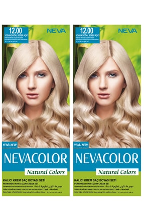 Neva Color 2’li Natural Colors 12.00 Yoğun Doğal Süper Açıcı - Kalıcı Krem Saç Boyası Seti