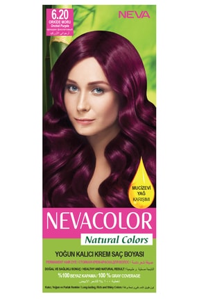 Neva Color Natural Colors 6.20 Orkide Moru - Kalıcı Krem Saç Boyası Seti
