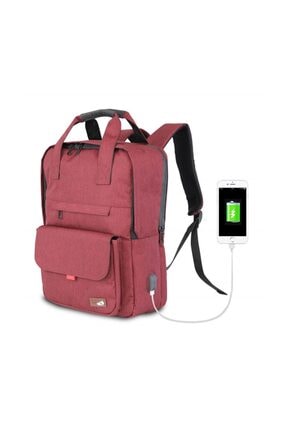 My Valice Smart Bag Usb Şarj Girişli Akıllı Sırt Çantası 1205 Bordo
