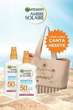 Garnier Ambre Solaire Sensitive Advanced Koruyucu Sprey Gkf50+ 200ml 2'li Set