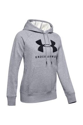 Under Armour Kadın Sweatshirt - Rival Fleece Sportstyle Graphic Hoodie - 1348550-035