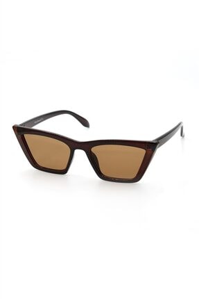 Silvio Monetti Kadın Kahverengi Cat Eye Uv400 Güneş Gözlüğü - 3sm8020br004