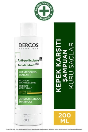 Vichy Dercos Anti-Dandruff Kuru Saçlar İçin Kepeğe Karşı Etkili Bakım Şampuanı 200 ml