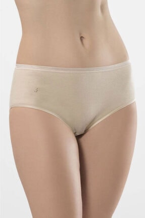 TÜREN Kadın Ten Yüksek Bel Abiye Ribana Bikini Külot 2'li Paket 234