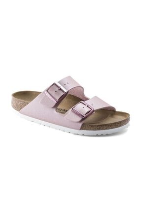 Birkenstock Arizona Metalik Lila Çift Tokalı Kadın Terlik 1016029 V4