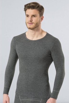 TÜREN Erkek Füme Unisex Uzun Kollu Bisiklet Yaka Üst Içlik 192