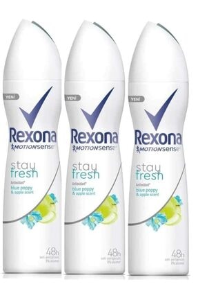 Rexona Stay Fresh Edt 150 ml x3 Kadın Deodorant Sprey 8690637886157