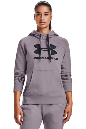 Under Armour Kadın Spor Sweatshirt - Rival Fleece Logo Hoodie - 1356318-585