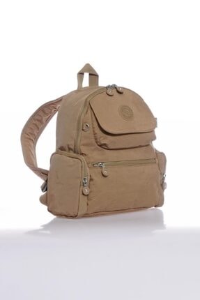 21K SMART BAGS Özel Kumaş Krinkıl Bayan Sırt Çantası Smart Bags 3077 Açık Kahve