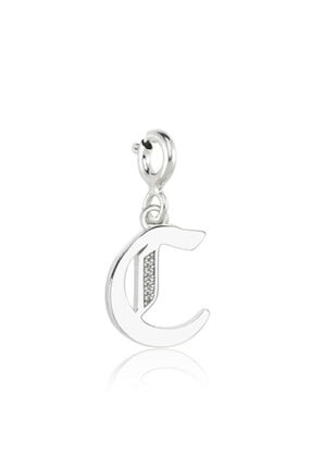Valori Jewels Kadın C Harfi, Swarovski Zirkon Beyaz Taşlı Gümüş Bileklik