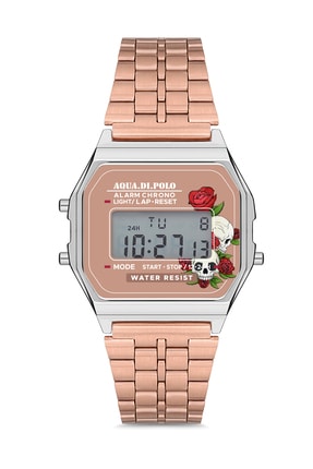 Aqua Di Polo Aqua Di Polo Özel Tasarım Retro Çiçekli Metal Kadın Kol Saati