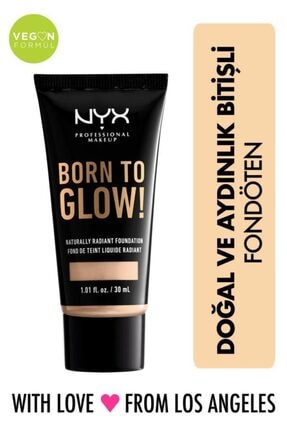 NYX Professional Makeup Fondöten - Born To Glow! Naturally Radiant Foundation 4 Light Ivory 800897190323