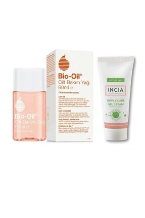 Bio Oil Çatlak Karşıtı Nemlendirici Cilt Bakım Yağı 60 ml İncia Göğüs Ucu Bakım Jeli 30 ml