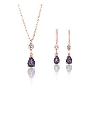 Azuris Silver Kadın Azuris 925 Ayar Gümüş Mistik Taş Set ALK7010