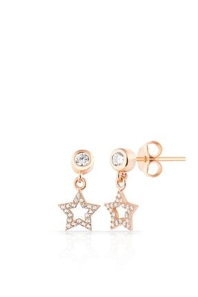 Azuris Silver 925 Ayar Gümüş Taşlı Yıldız Mini Küpe Dsrcha2029