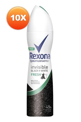 Rexona Invisible Black White Fresh 48h Kadın Deodorant 150 Ml. Onlu Paket