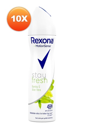 Rexona Stay Fresh Bambu Ve Aloe Vera Kadın Deodorant 150 Ml. Onlu Paket