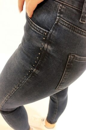 Twister Jeans Eva 9344-01 Yanı Taş Işlemeli Likralı Toplayıcı Kadın Kot Pantolon