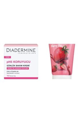 Diadermine Ph5 Koruyucu Günlük Bakım Kremi 50 Ml. + 75ml Çilekli Elkremi Hediyeli