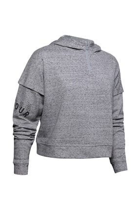 Under Armour Kadın Sweatshirt - UA Rival Terry 1/2 Zip Hoodie - 1351806-135