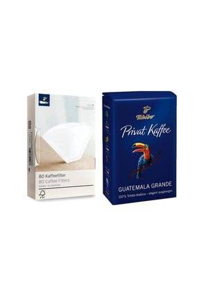 Tchibo Privat Kafe Guatemala Grande Filtre Kahve 250 gr & 80'li Beyaz Filtre Kahve Kağıdı