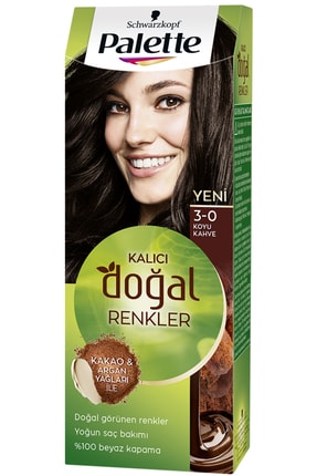 Schwarzkopf Palette Naturel 3-0 Koyu Kakao - Saç Boyası, Yağ Bakımlı, Kalıcı Doğal Renkler